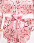 Pink Garden Embroidered Lingerie Set