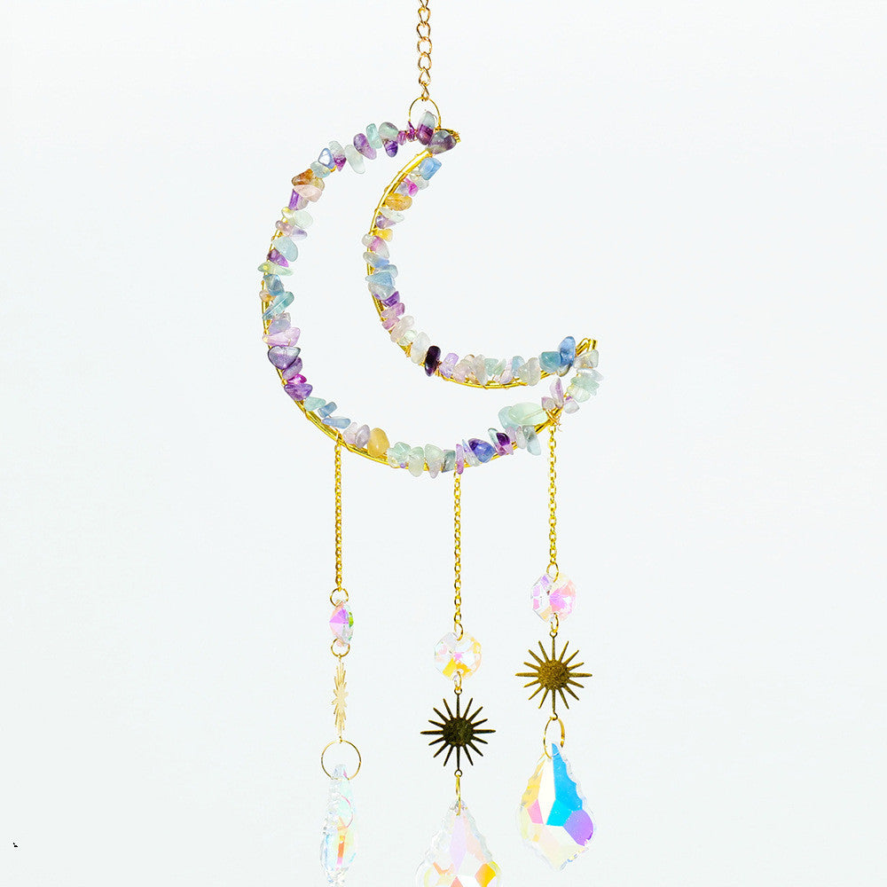 Crescent Moon Amethyst Sun-Catcher