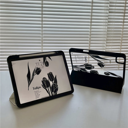 Black Tulips iPad Case