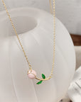 French Pearl and Tulip Necklace