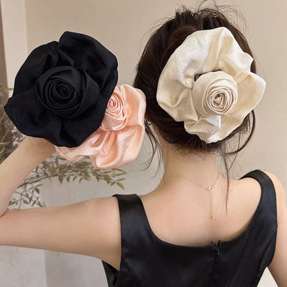 Cloth Rose Hair Claw Clip