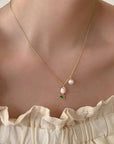 French Pearl and Tulip Necklace