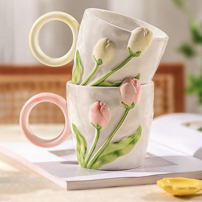 Ceramic Tulip Mugs