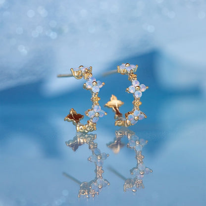 Blue Blossom  Earrings Set