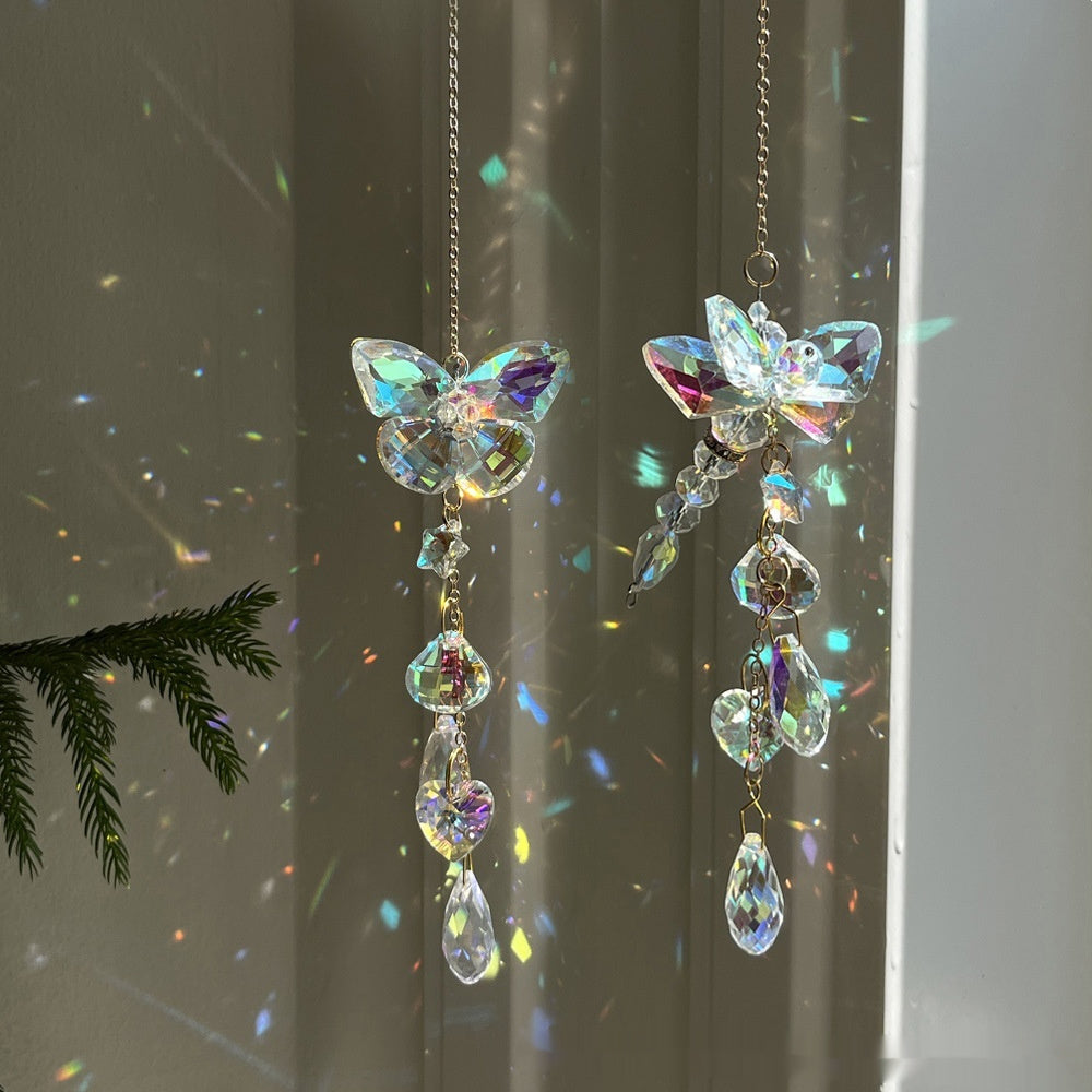 Crystal Butterfly Wind Chime