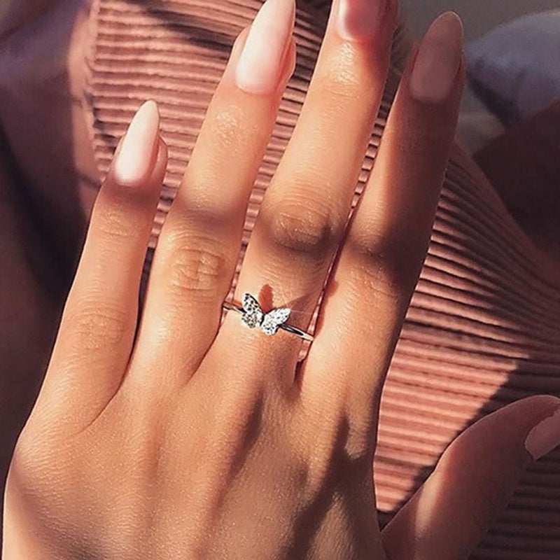 Dainty Butterfly Rings