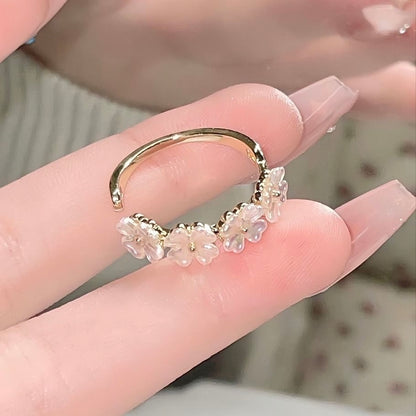 White Botanical Rings