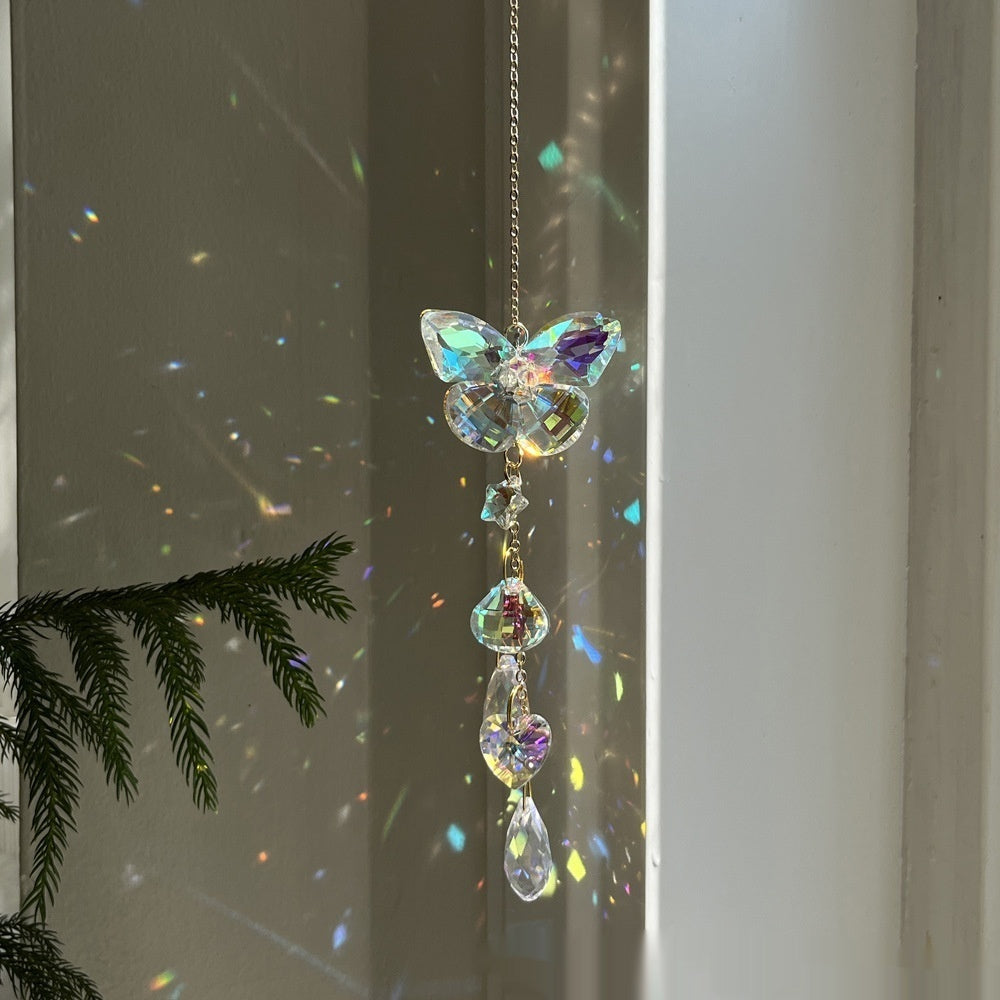 Crystal Butterfly Wind Chime