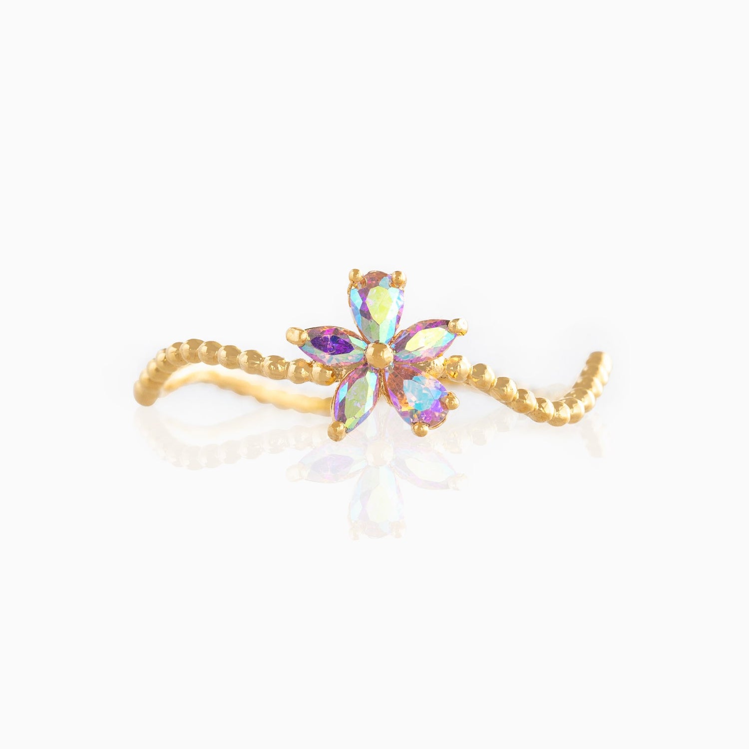 Gradient Flower Wave Ring