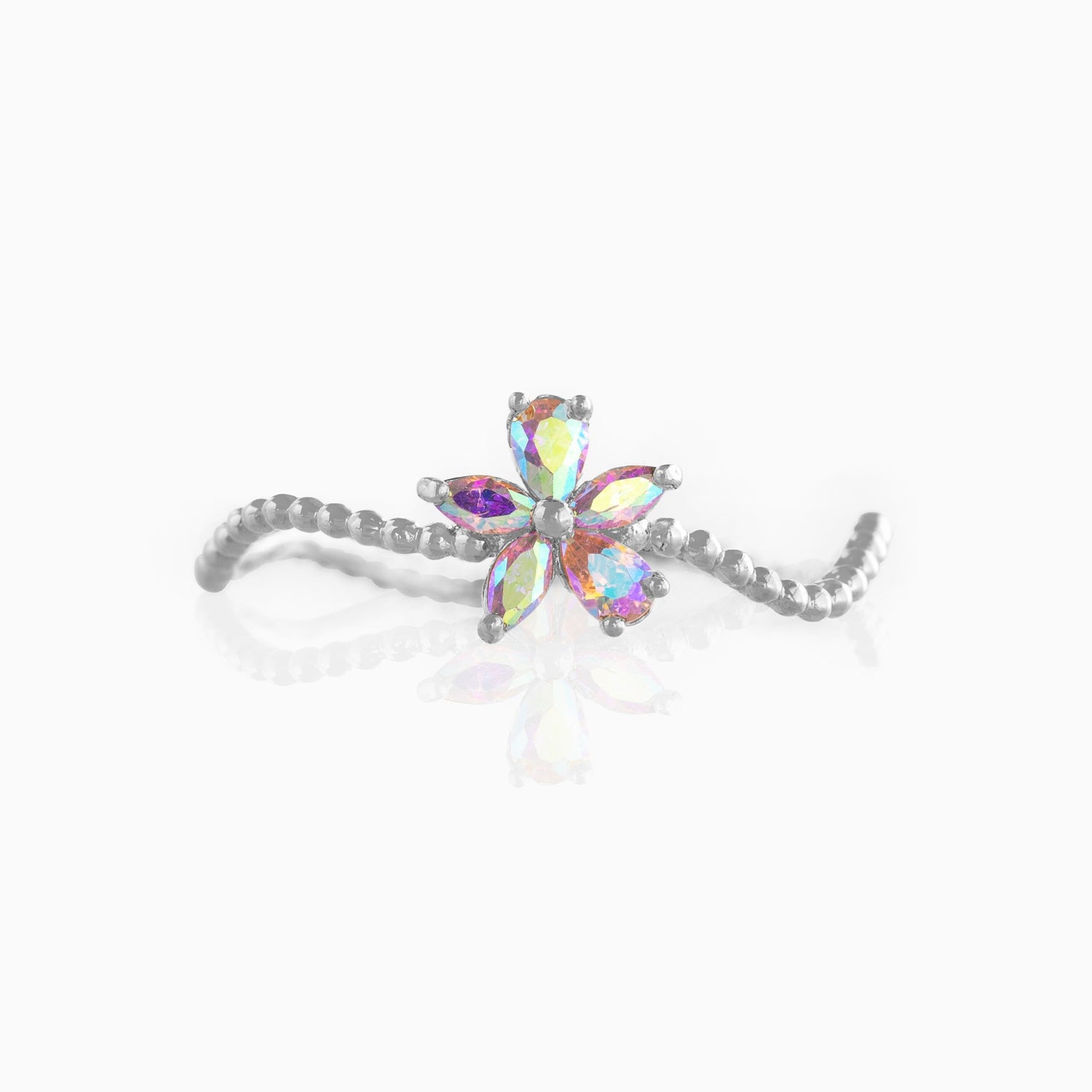 Gradient Flower Wave Ring