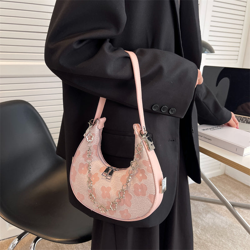 Crescent Daisy Shoulder Bag