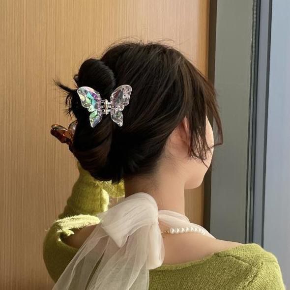 Crystal Butterfly Claw Clip