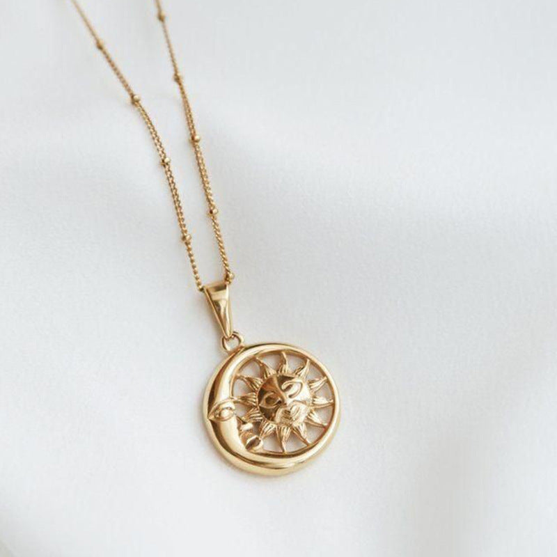 Hugging Sun &amp; Moon Necklace