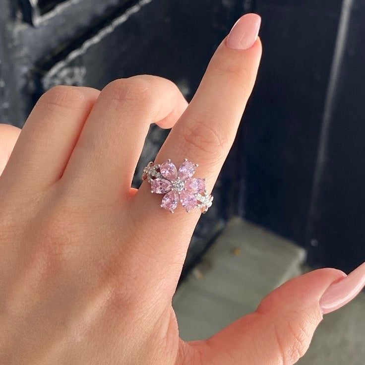 Pink Cherry Blossom Ring