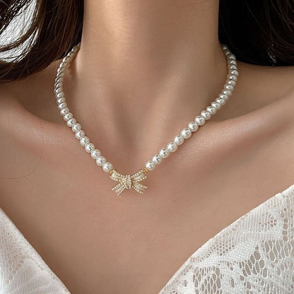 Coquette Pearl Necklace