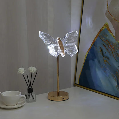 LED Butterfly Crystal Lamp