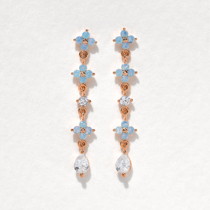 Blue Blossom  Earrings Set