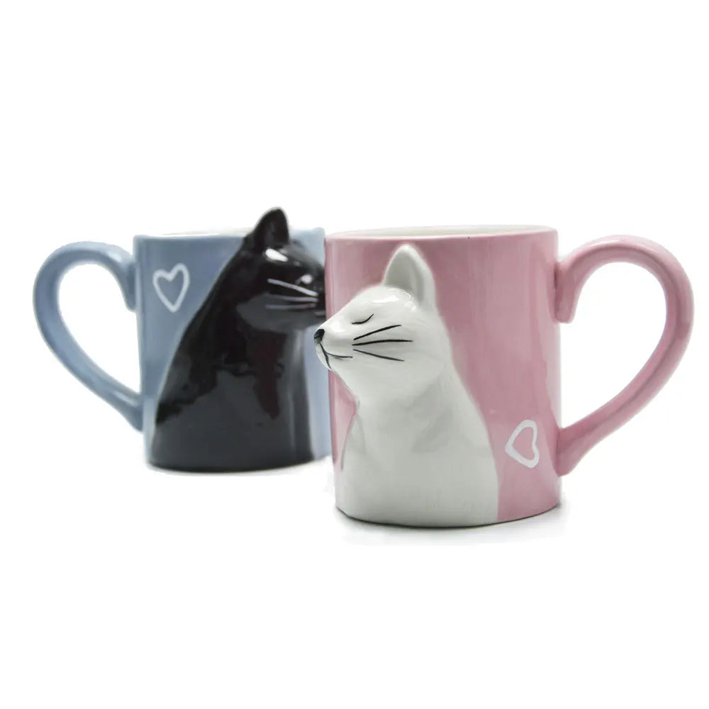 Kissing Cats Ceramic Mug