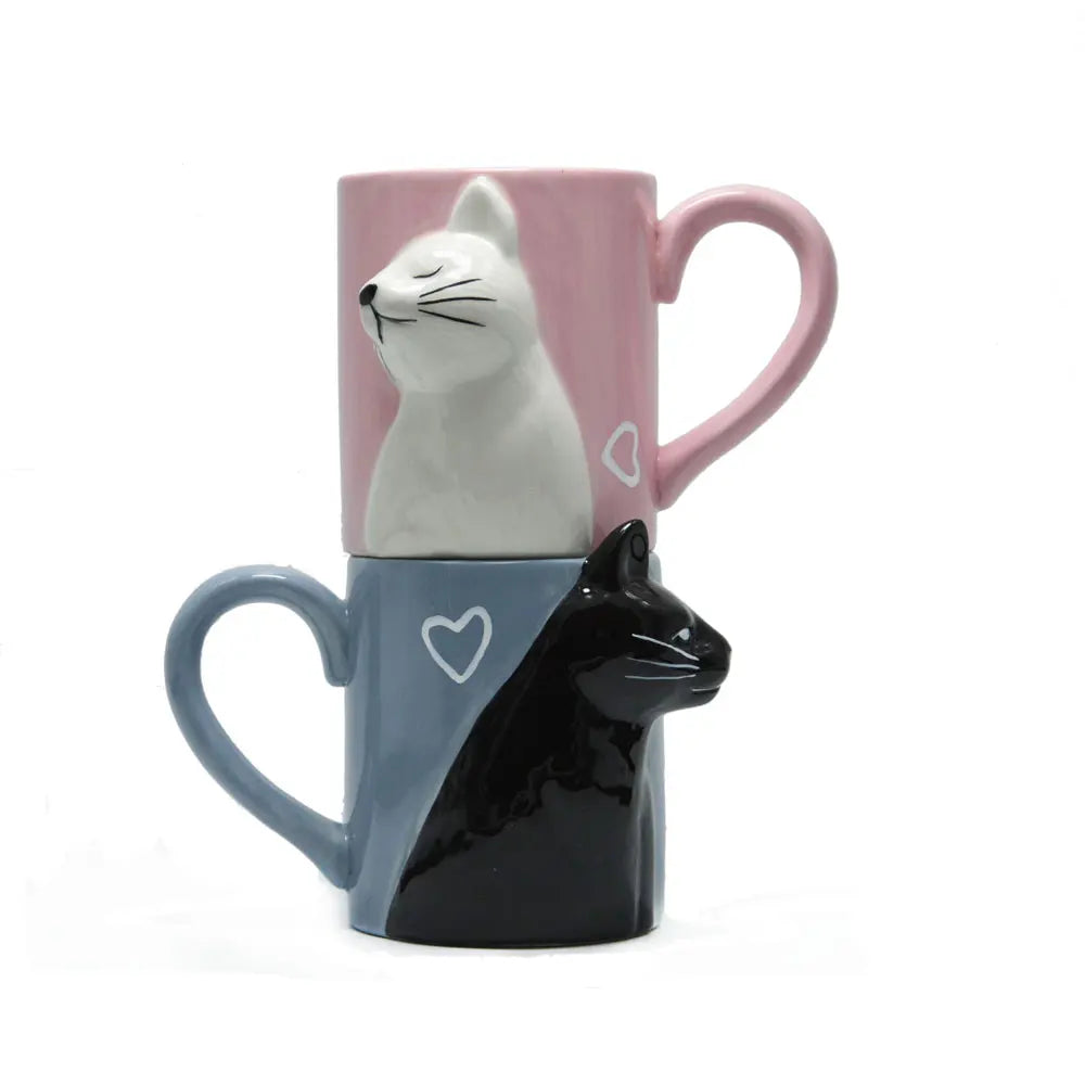 Kissing Cats Ceramic Mug