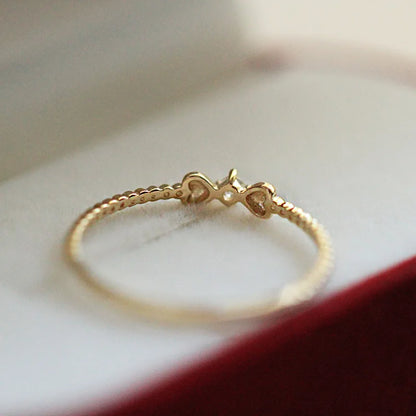 Gold Bow Ring