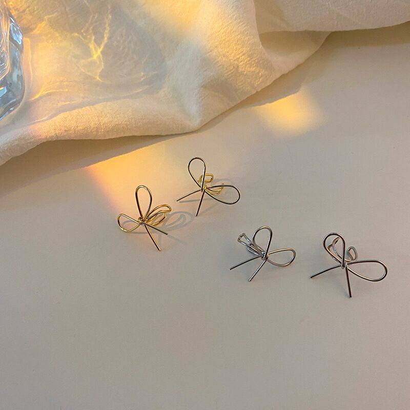 Metallic Bowknot Earrings