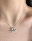 Silver Fairy Butterfly Necklace