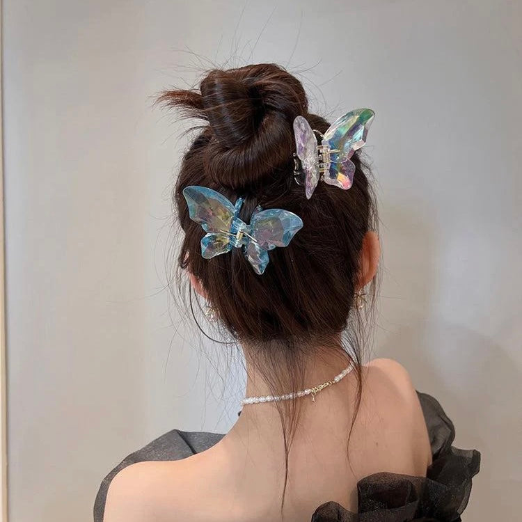 Crystal Butterfly Claw Clip