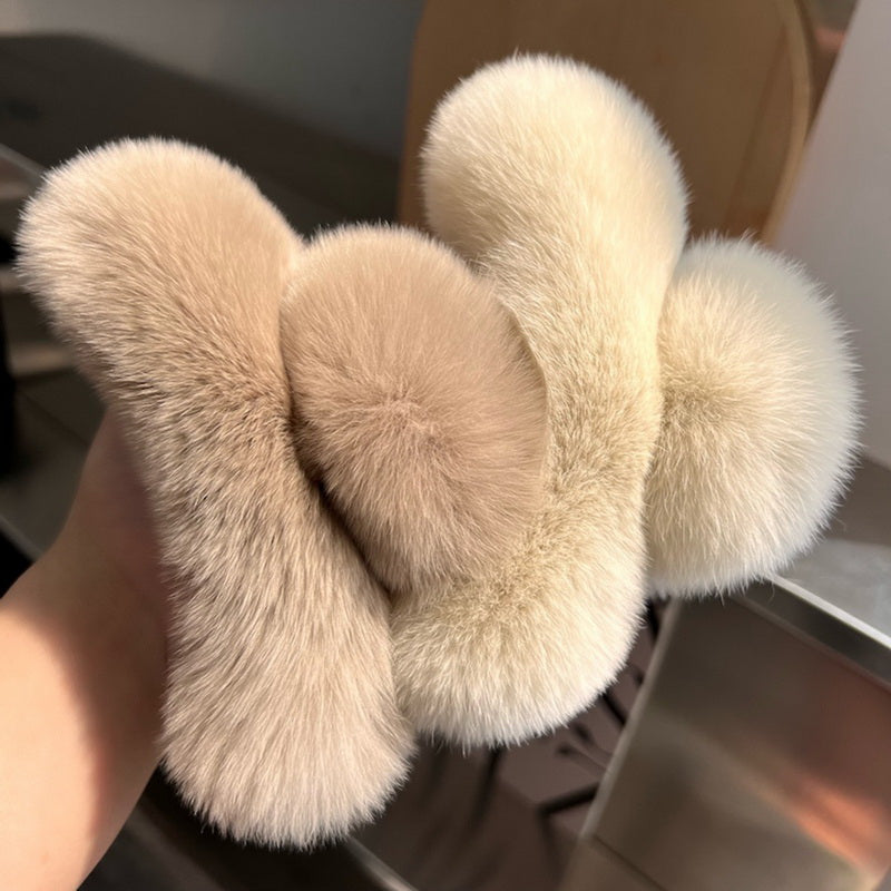 Faux Fur Hair Clip