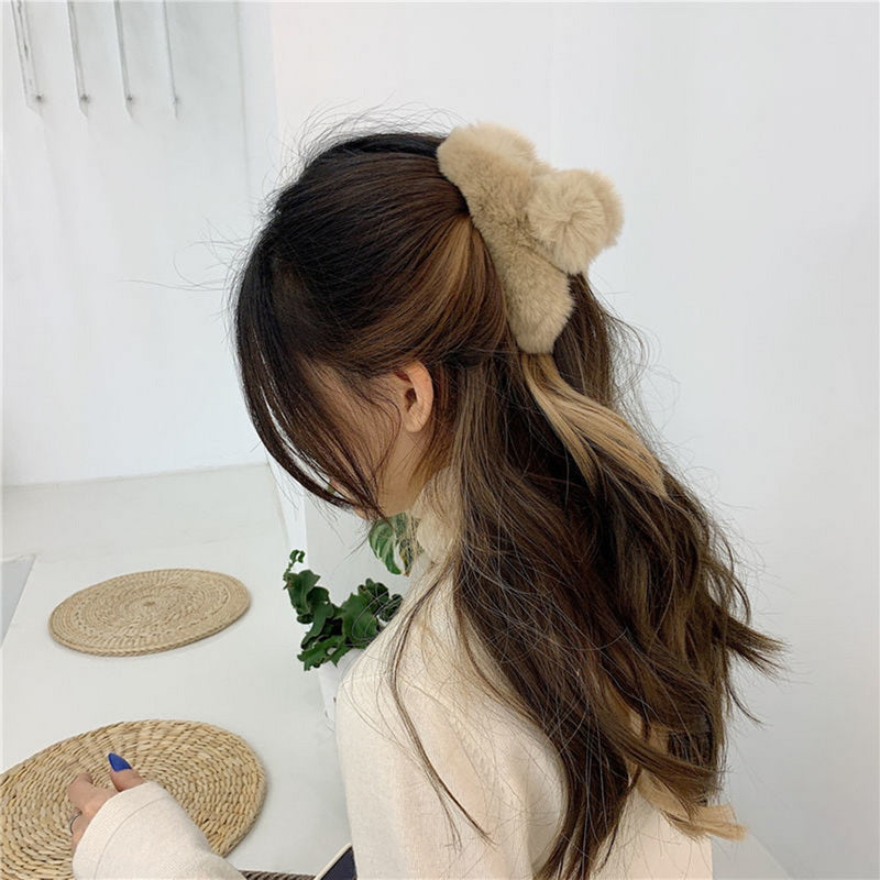 Faux Fur Hair Clip