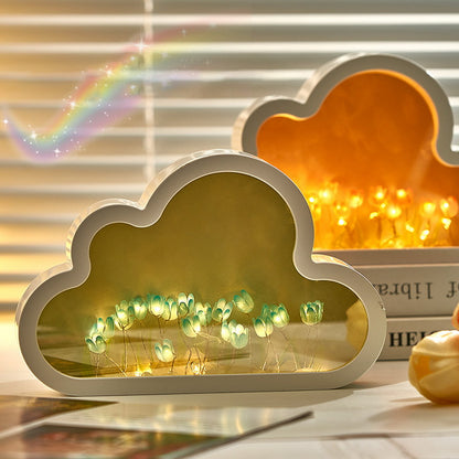 DIY Cloud Tulip Mirror Lamp