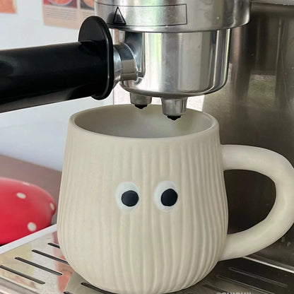 Mushroom Ceramic Mug and Spoon