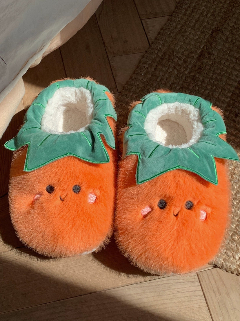 Tomato &amp; Eggplant Slippers