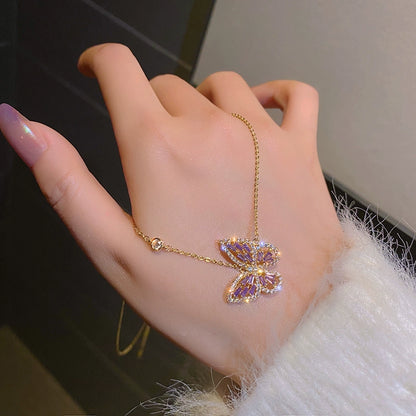 Diamond Butterfly Necklace