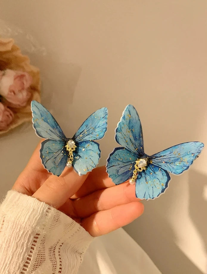 Morpho Butterfly Hairpins