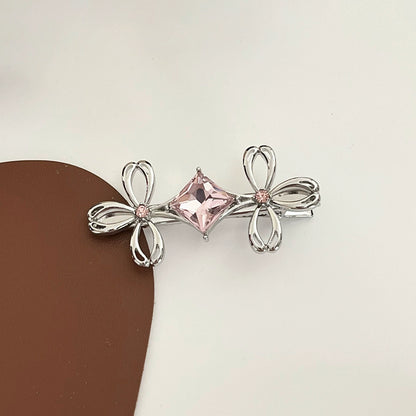 Pink Diamond Bow Hairpin