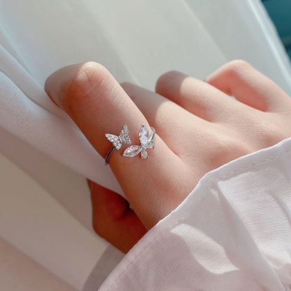 Dainty Butterfly Rings