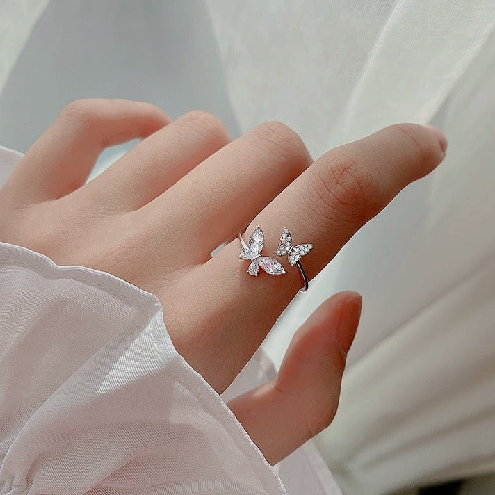 Dainty Butterfly Rings