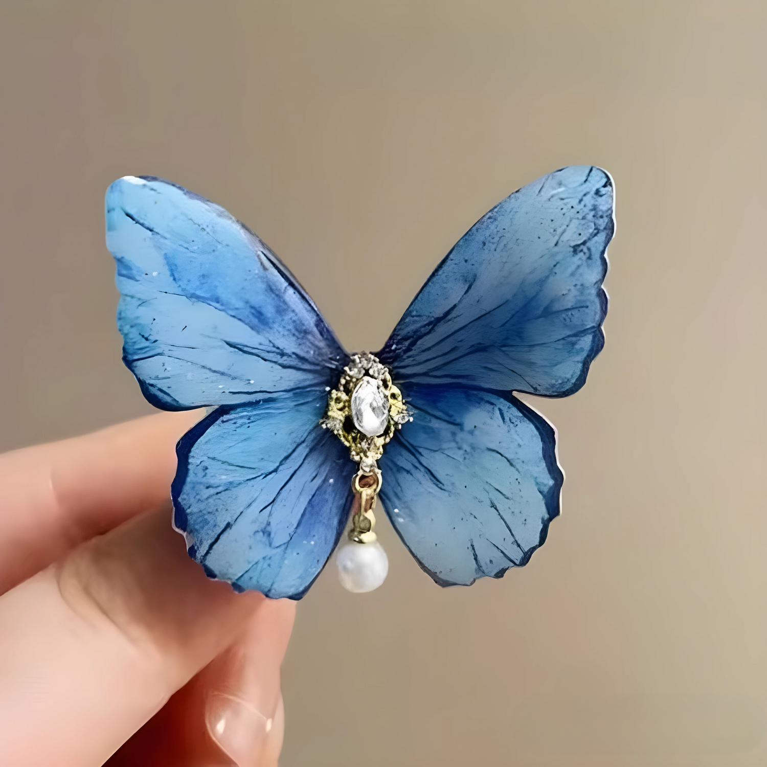 Morpho Butterfly Hairpins