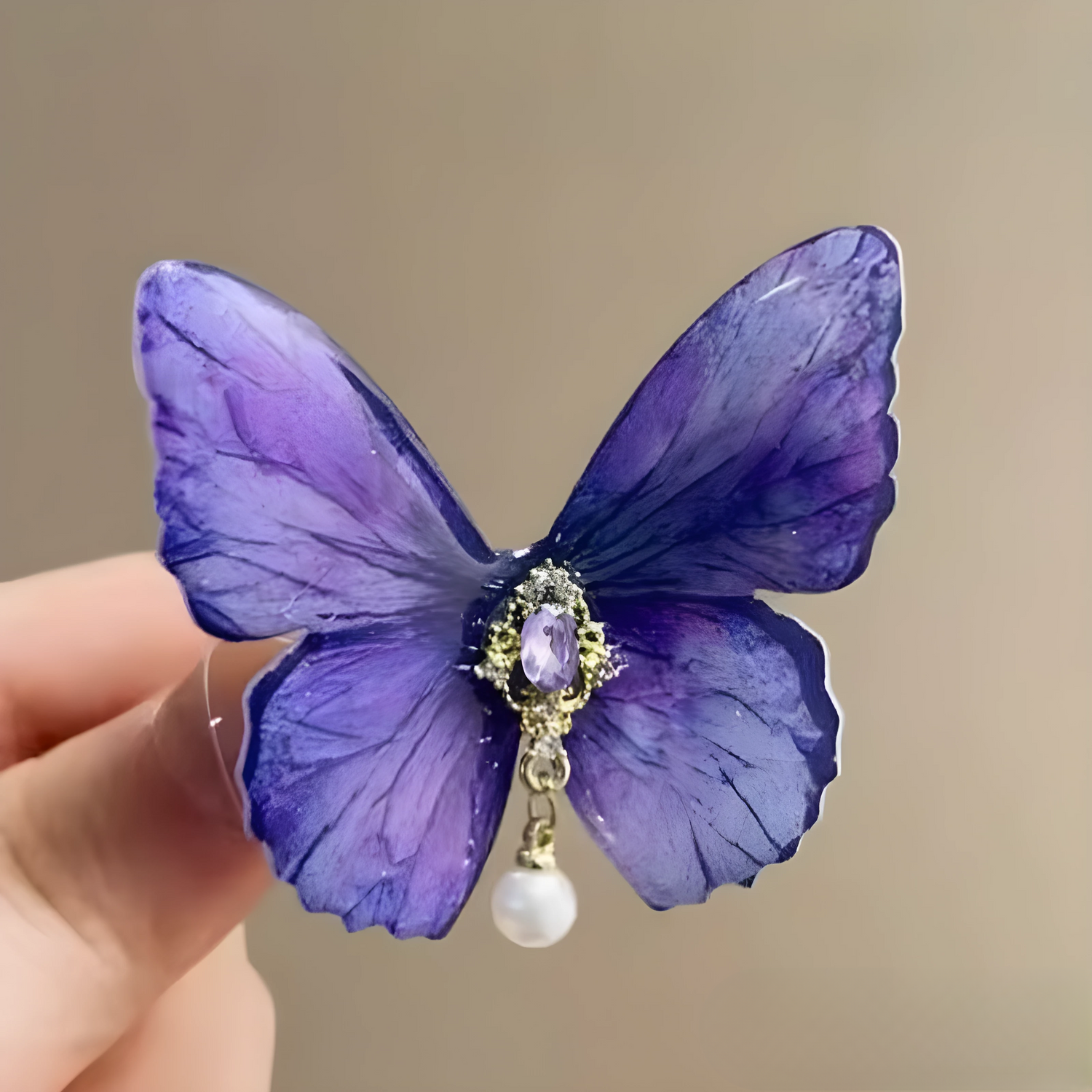 Morpho Butterfly Hairpins