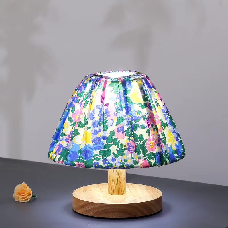 Floral  Wood Lamp