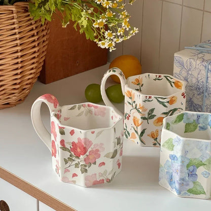 Flower Ceramic Mugs