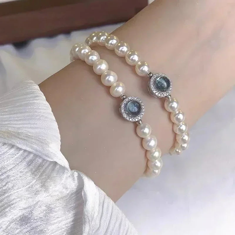 The Classic Blue Pearl Bracelet