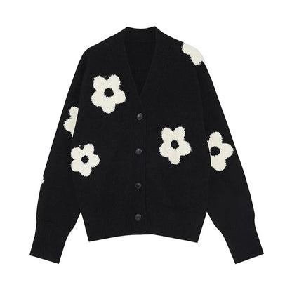 Floral Knitting Cardigan