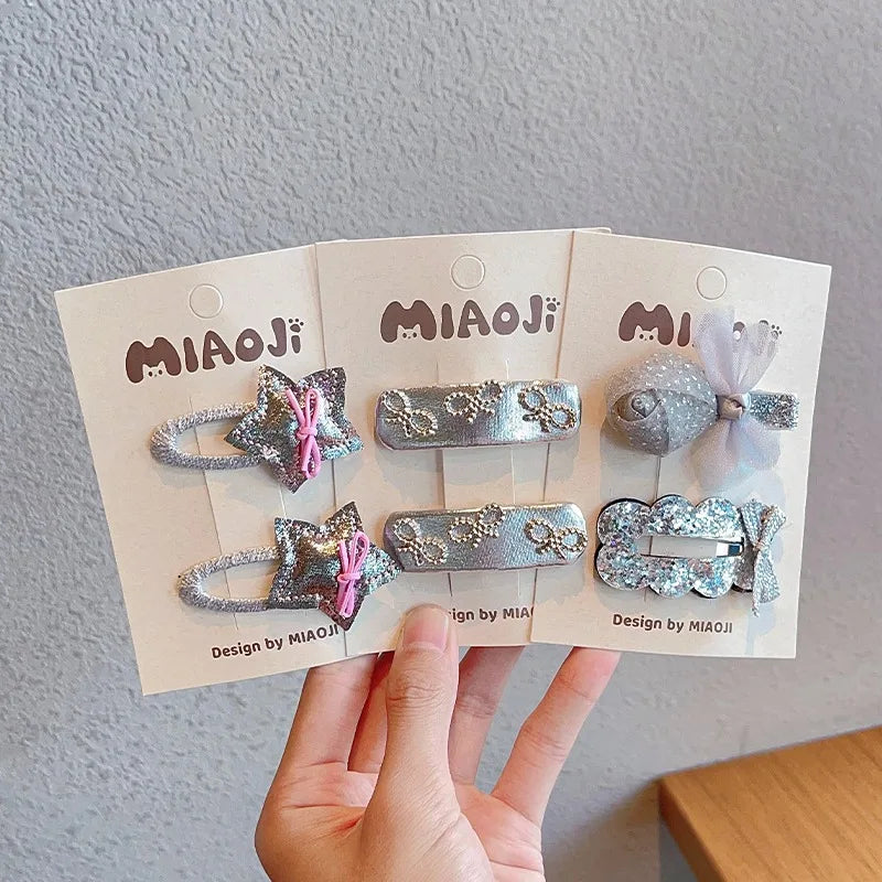 2 Pcs Silver &amp; Pink Hairpins