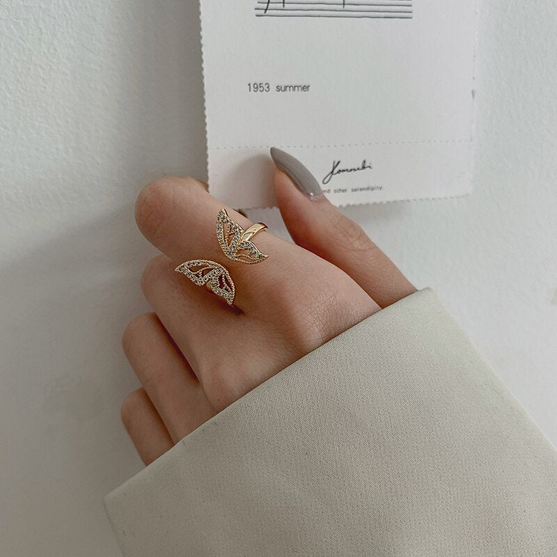 Dainty Butterfly Rings