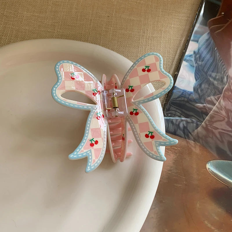 Butterfly Flower Hair Claw Clip