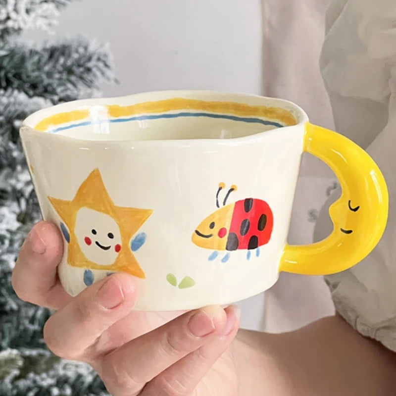 Ladybug Moon Handle Mug