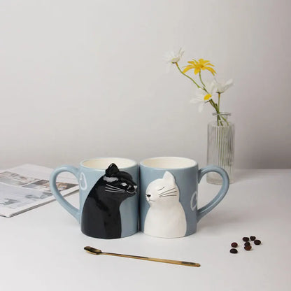 Kissing Cats Ceramic Mug