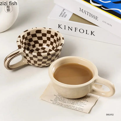 Checkered Ceramic Mug