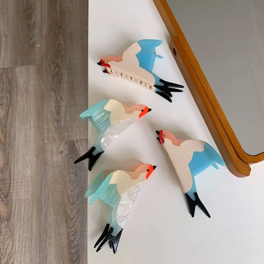 Bird Hair Claw Clips